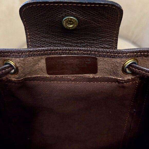 VTG Auth.MORABITO PARIS Iconic Monogram Coated Canvas Drawstring Bucket Bag - Picture 7 of 8